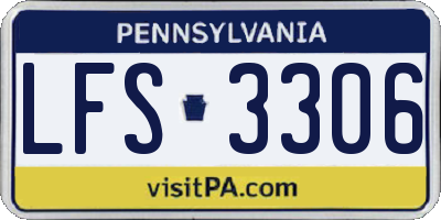 PA license plate LFS3306