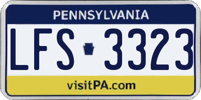 PA license plate LFS3323
