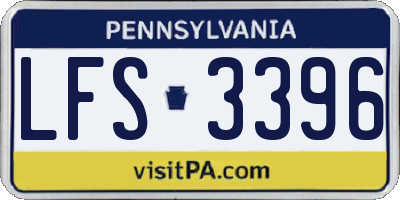 PA license plate LFS3396
