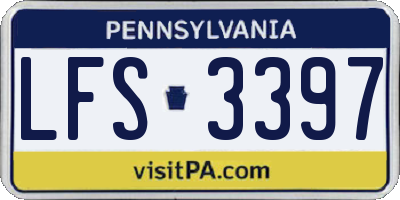 PA license plate LFS3397