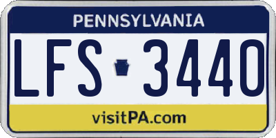 PA license plate LFS3440