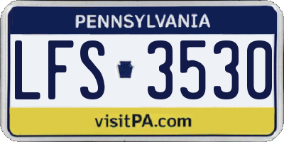 PA license plate LFS3530