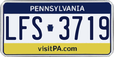 PA license plate LFS3719
