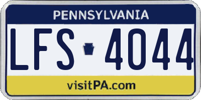 PA license plate LFS4044