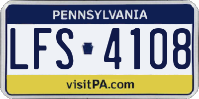 PA license plate LFS4108