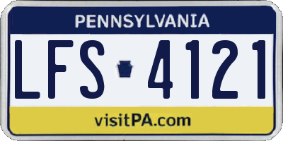 PA license plate LFS4121