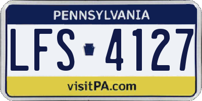 PA license plate LFS4127