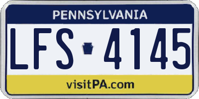 PA license plate LFS4145