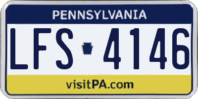 PA license plate LFS4146