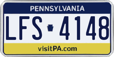PA license plate LFS4148