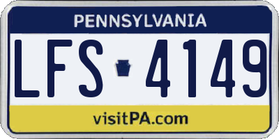 PA license plate LFS4149