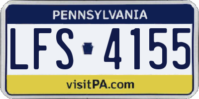 PA license plate LFS4155