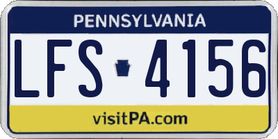 PA license plate LFS4156