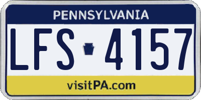 PA license plate LFS4157