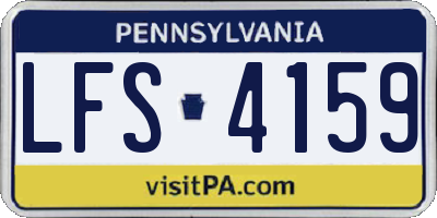 PA license plate LFS4159