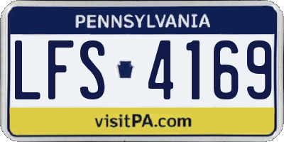 PA license plate LFS4169