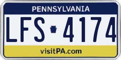 PA license plate LFS4174