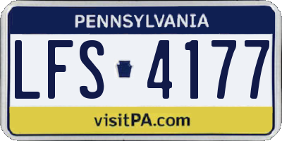 PA license plate LFS4177