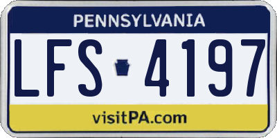 PA license plate LFS4197