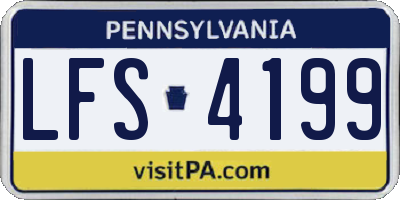 PA license plate LFS4199