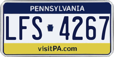 PA license plate LFS4267