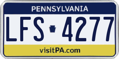 PA license plate LFS4277