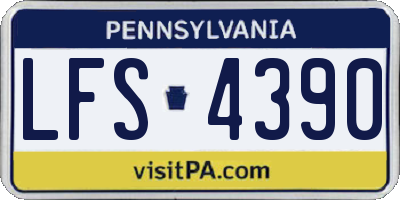 PA license plate LFS4390