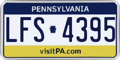 PA license plate LFS4395