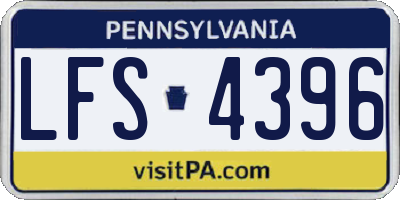 PA license plate LFS4396