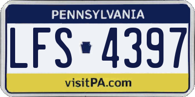 PA license plate LFS4397