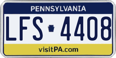 PA license plate LFS4408