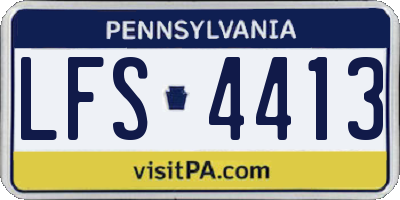 PA license plate LFS4413
