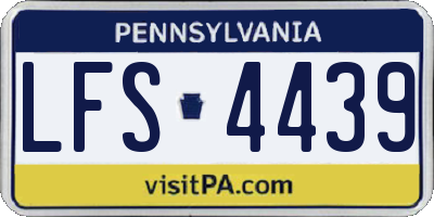 PA license plate LFS4439