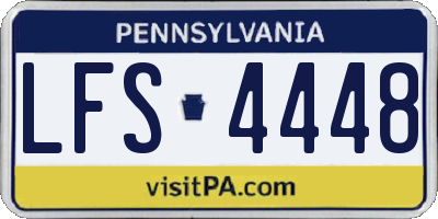 PA license plate LFS4448