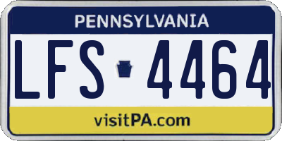 PA license plate LFS4464