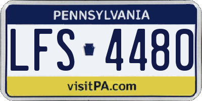 PA license plate LFS4480