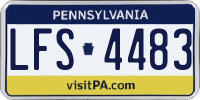 PA license plate LFS4483