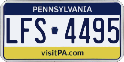 PA license plate LFS4495