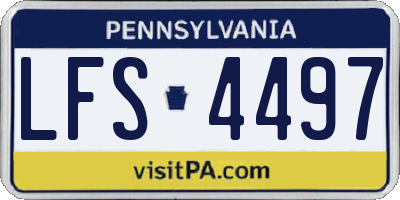 PA license plate LFS4497
