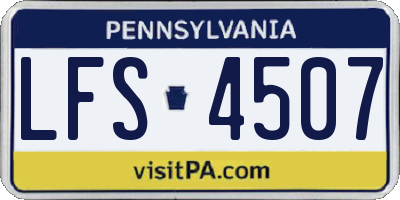 PA license plate LFS4507