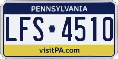 PA license plate LFS4510