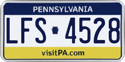 PA license plate LFS4528
