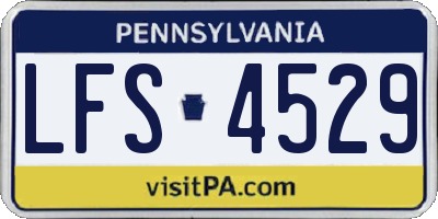 PA license plate LFS4529