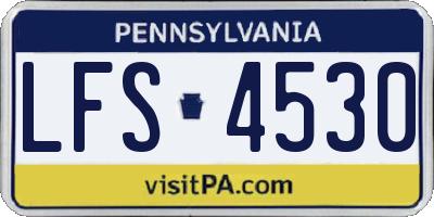 PA license plate LFS4530