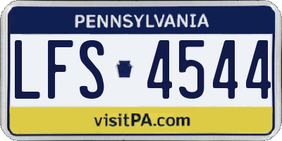 PA license plate LFS4544