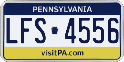 PA license plate LFS4556