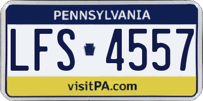 PA license plate LFS4557