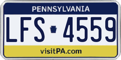 PA license plate LFS4559