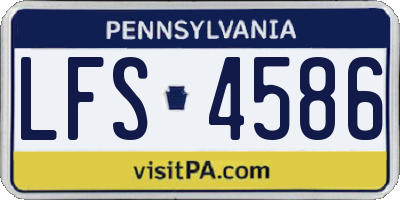 PA license plate LFS4586