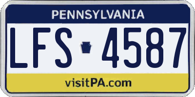 PA license plate LFS4587
